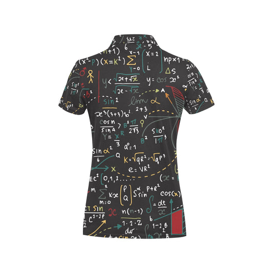 Math Pattern Print Design 04 Women's Polo Shirt