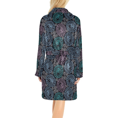 Eye of Horus Ethnic Pattern Women's Fleece Robe