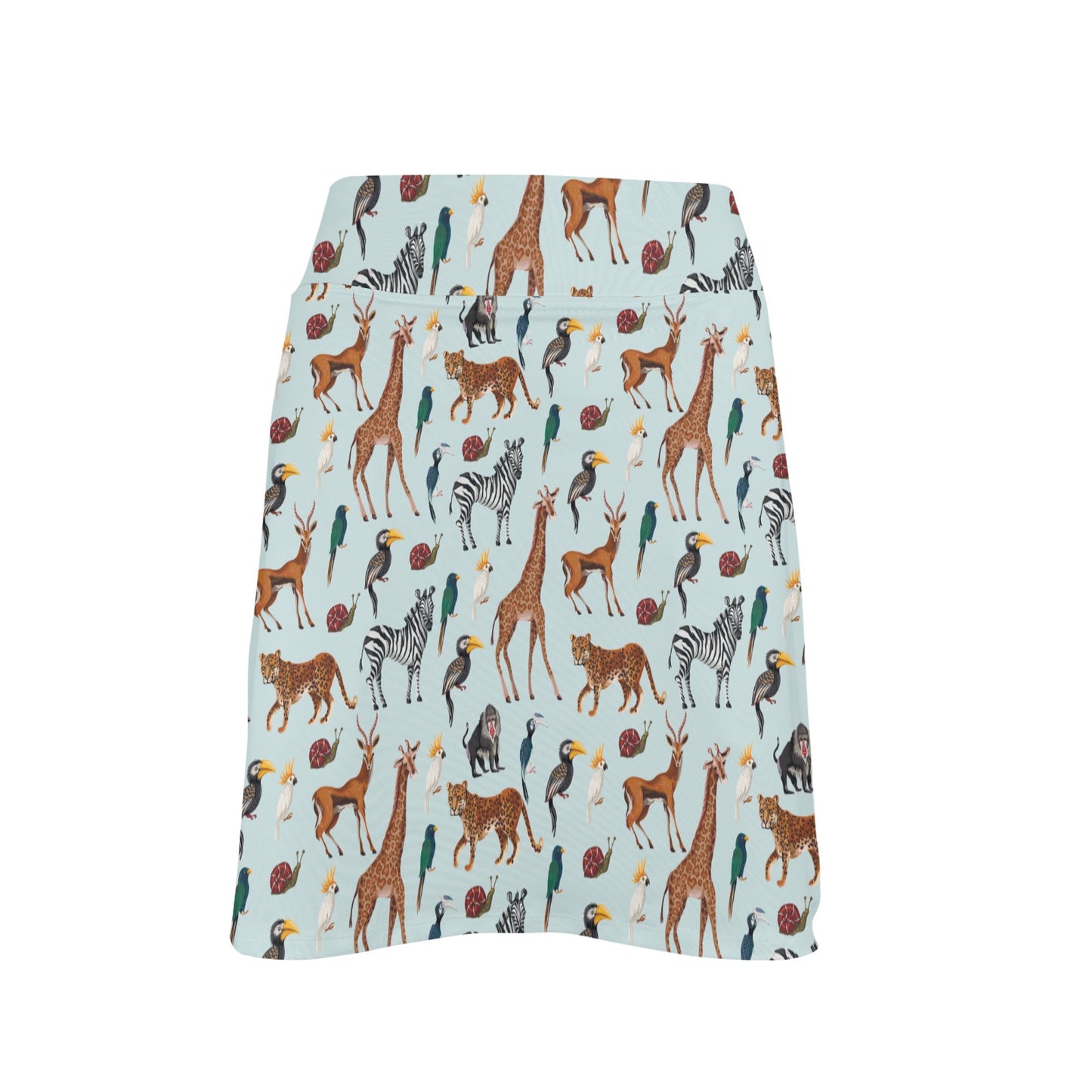 Safari Animal Print Design LKS306 Women's Golf Skirt with Pocket