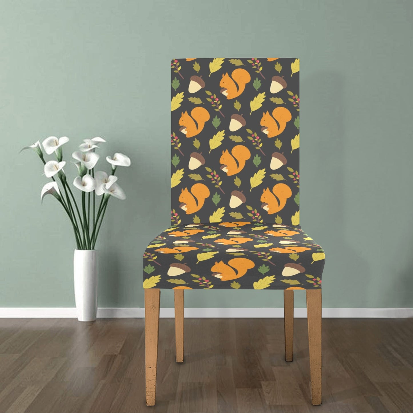 Squirrel Print Design LKS301 Dining Chair Slipcover