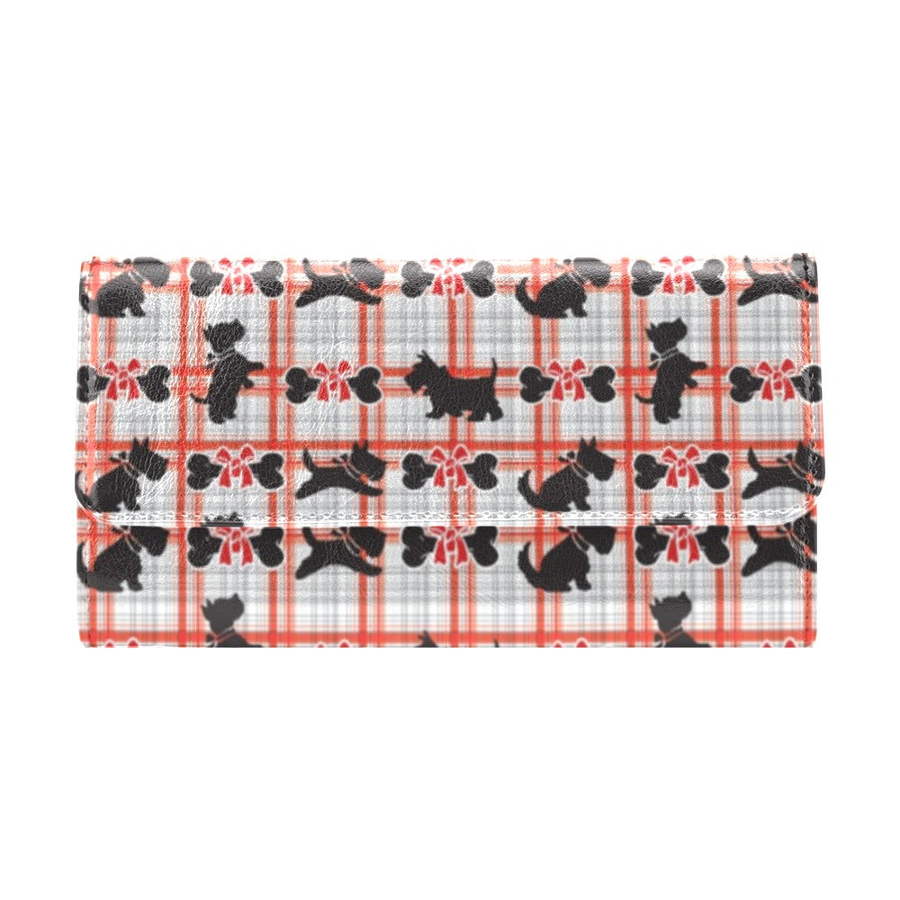 Scottish Terriers Print Design LKS3014 Women's Trifold Wallet