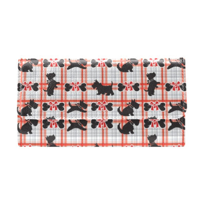 Scottish Terriers Print Design LKS3014 Women's Trifold Wallet