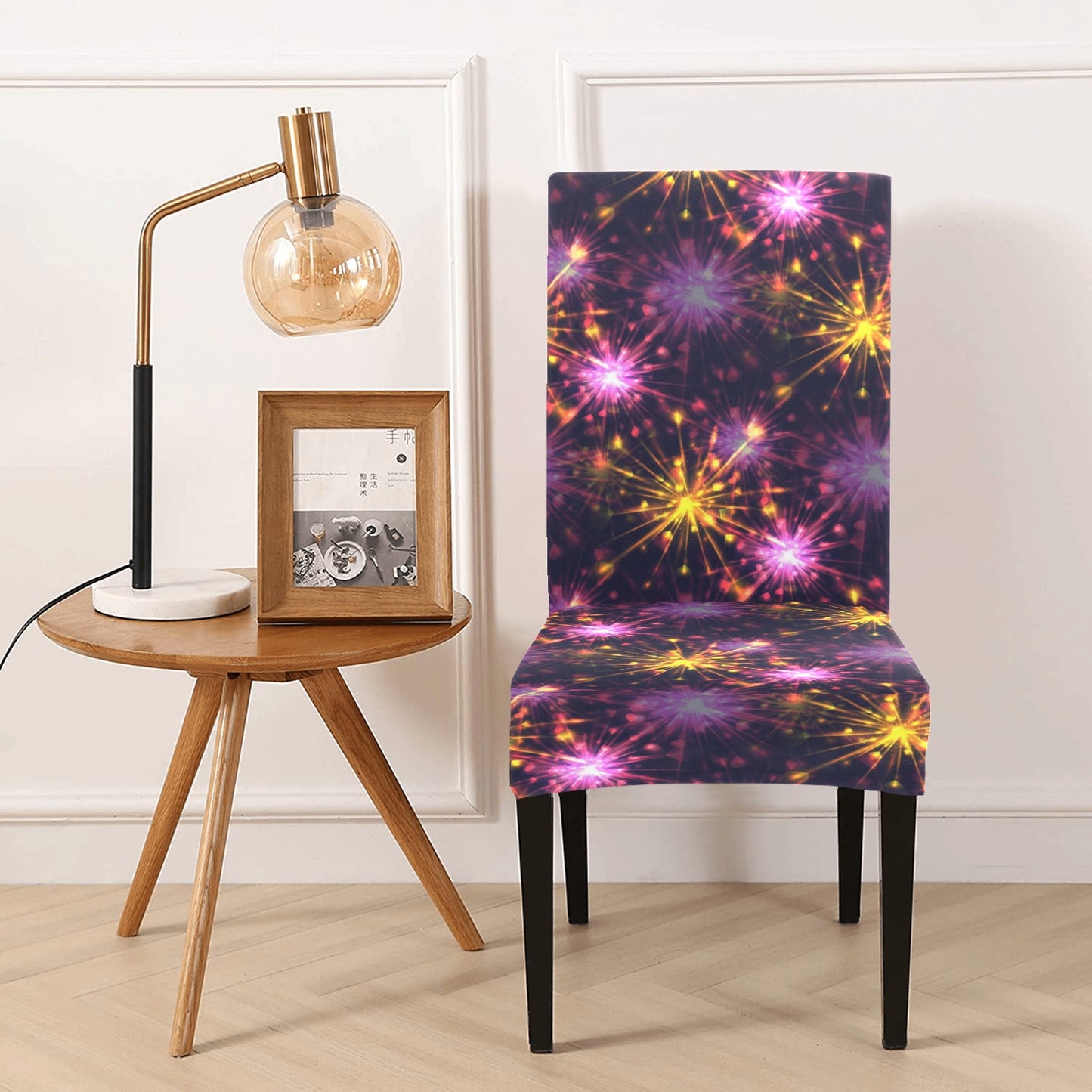 Firework Print Design LKS303 Dining Chair Slipcover