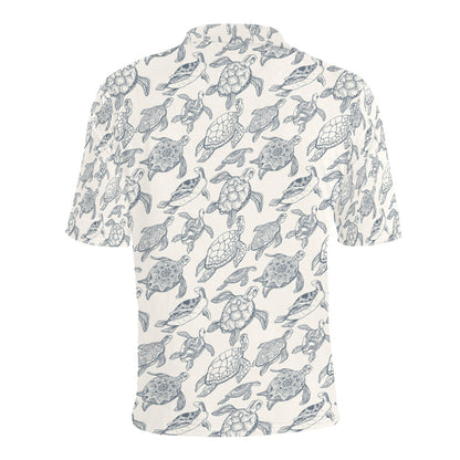 Sea Turtle Print Design LKS304 Men Polo Shirt