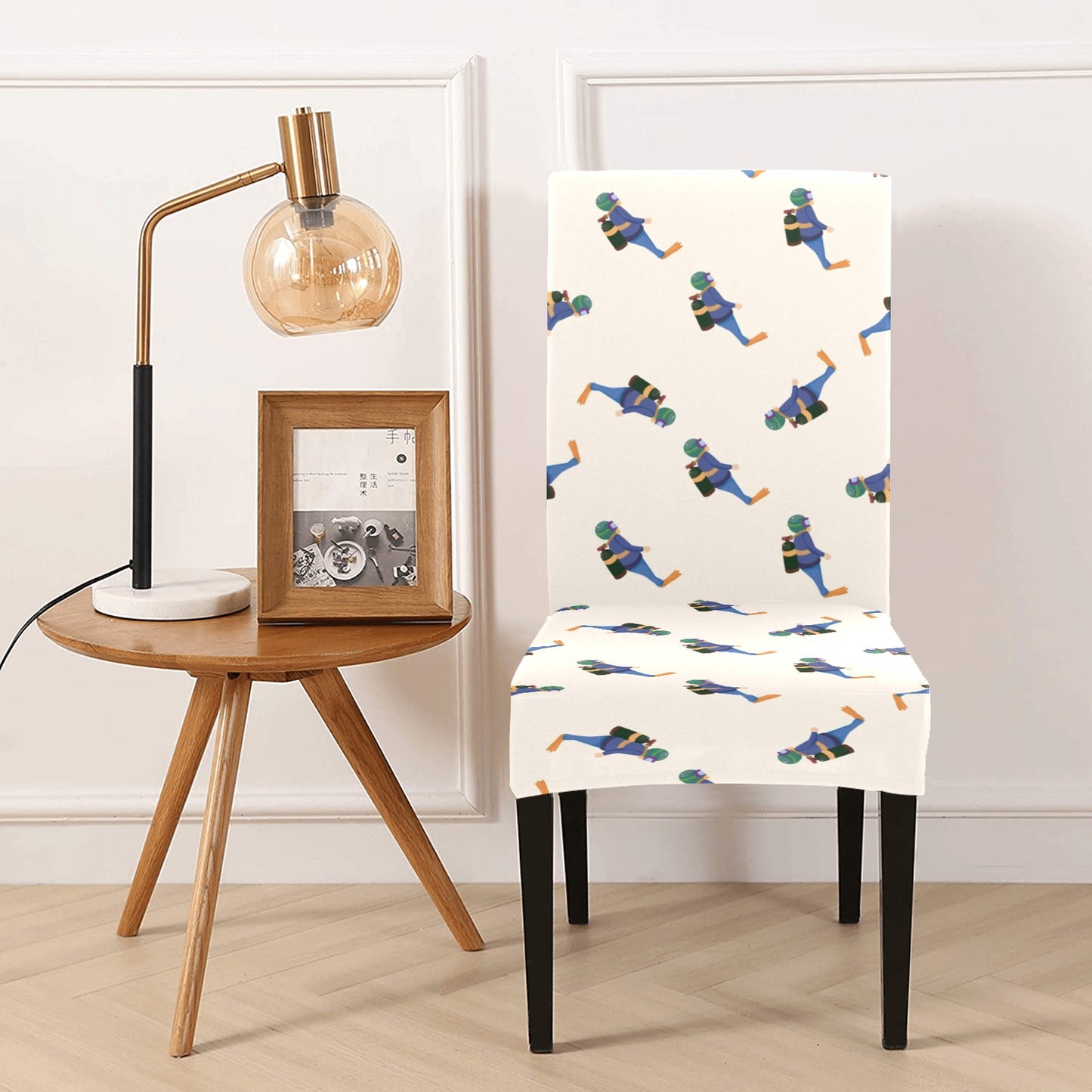 Scuba Driver Print Design LKS301 Dining Chair Slipcover