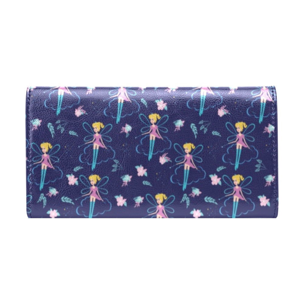 Fairy Cartoon Style Print Pattern Women's Trifold Wallet