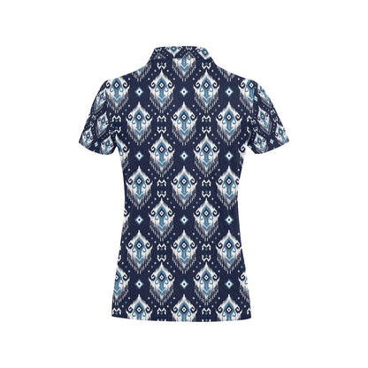Ethnic Ornament Print Pattern Women's Polo Shirt