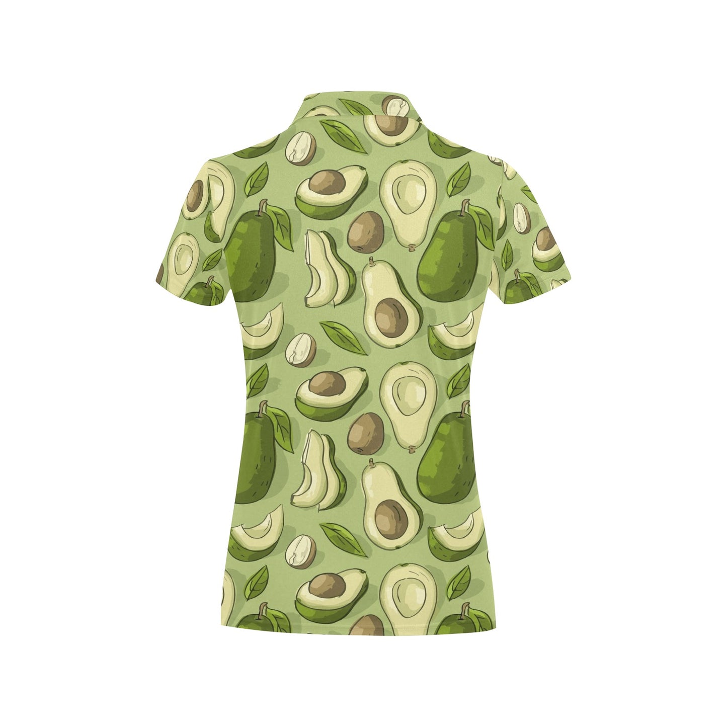 Avocado Pattern Print Design AC03 Women's Polo Shirt
