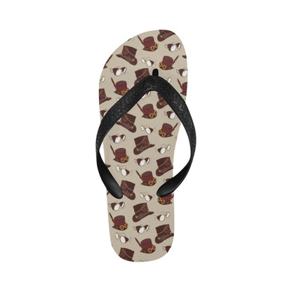 Steampunk Hat Print Design LKS301 Flip Flops