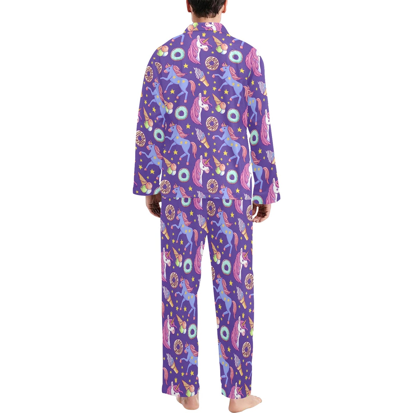 Unicorn Sweety Men's Long Pajama Set