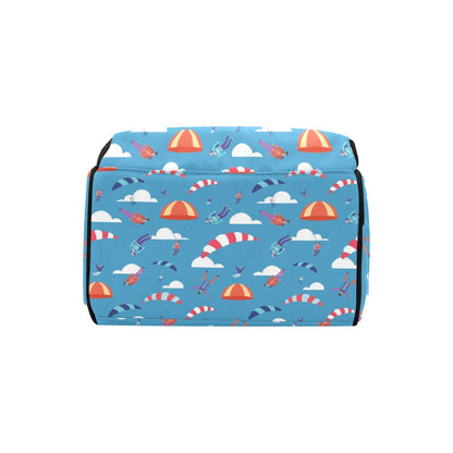 Skydiver Print Design LKS306 Diaper Bag Backpack