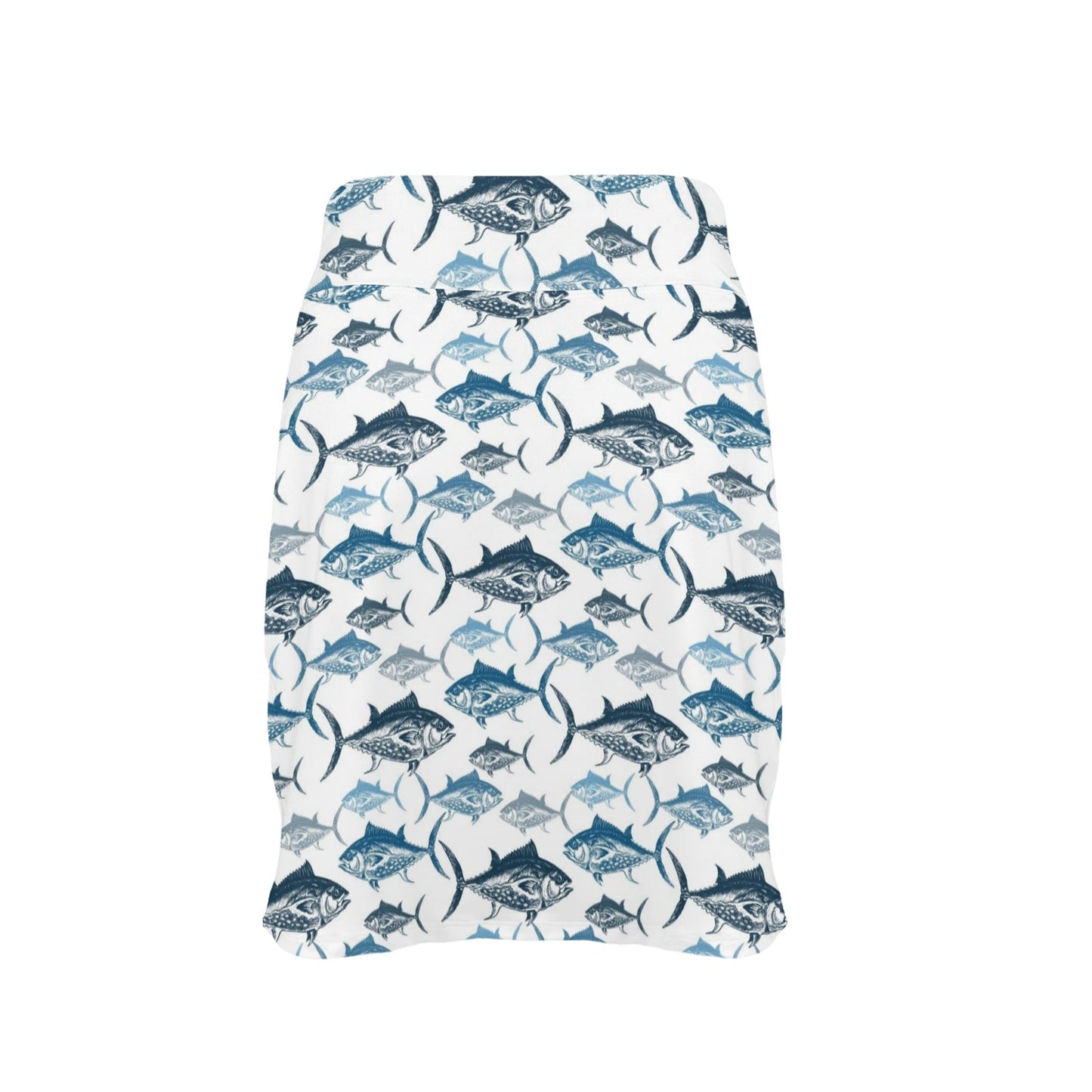 Tuna Fish Print Design LKS303 17" Golf & Pickleball Skort with Pockets