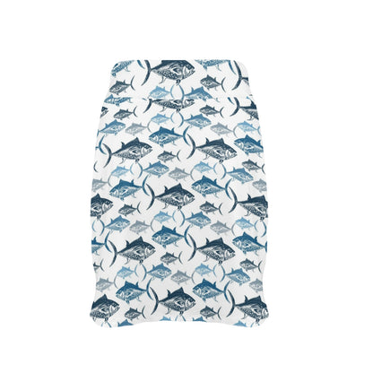 Tuna Fish Print Design LKS303 17" Golf & Pickleball Skort with Pockets