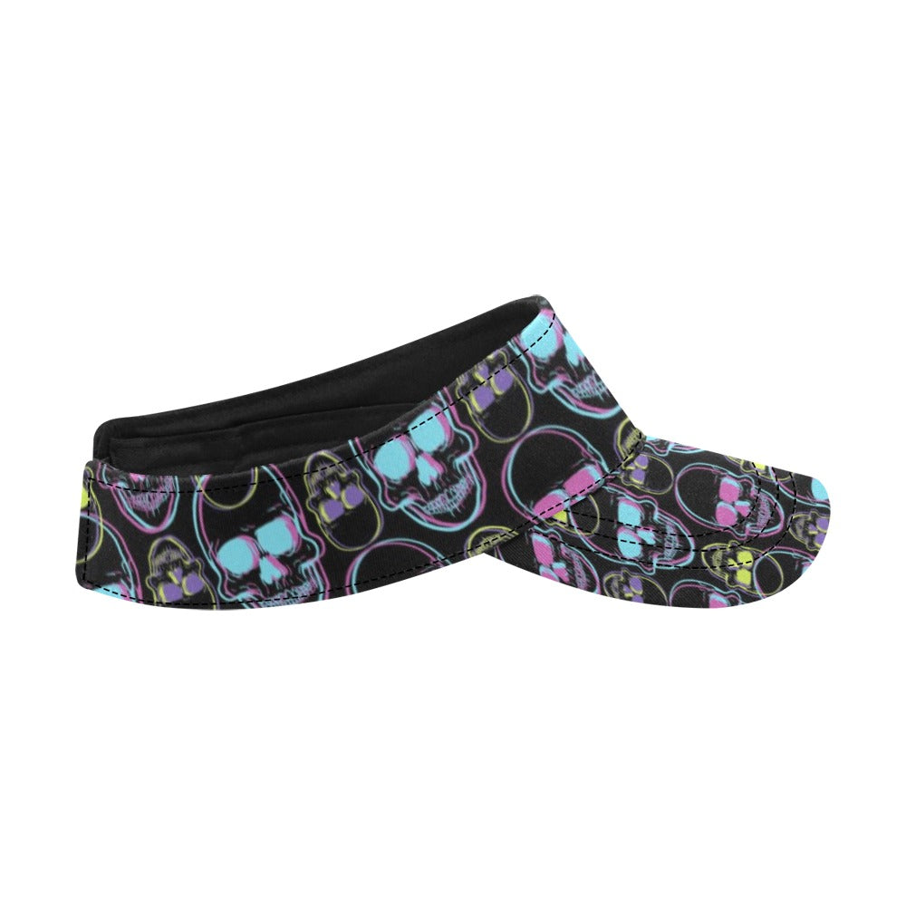 Skull 3D Colorful Print Design LKS309 Unisex Sun Visor