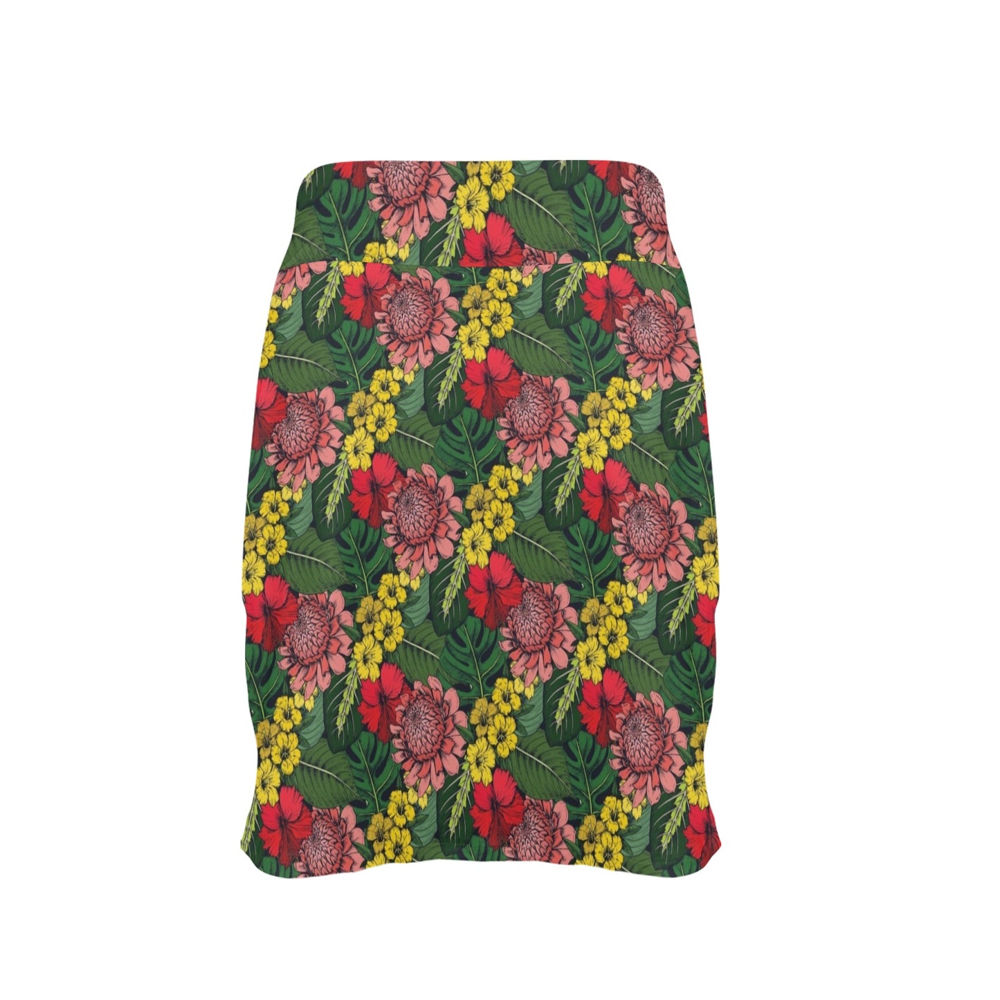 Summer Floral Print Design LKS305 17" Golf & Pickleball Skort with Pockets