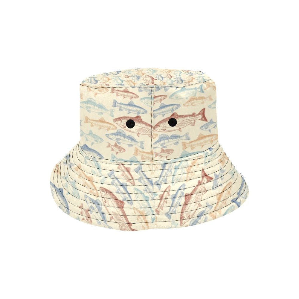Salmon Fish Print Design LKS302 Unisex Bucket Hat