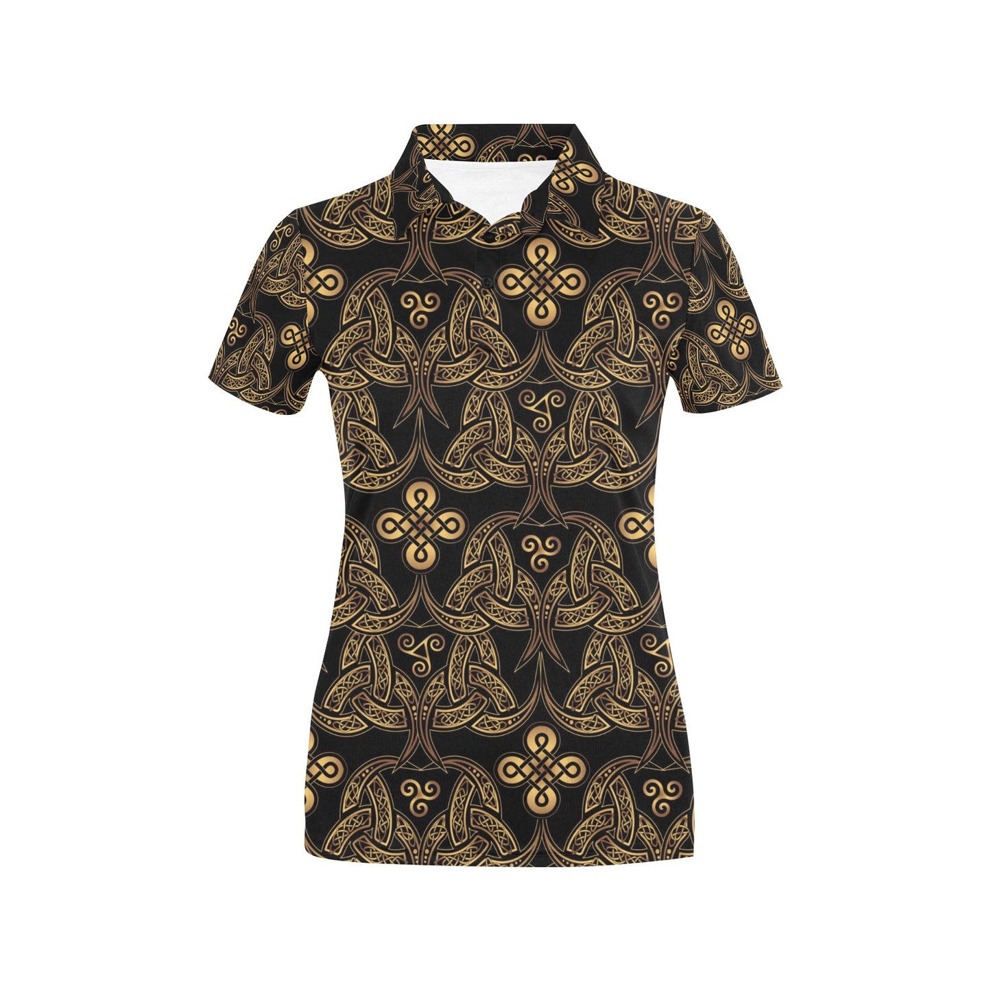 Celtic Knot Gold Design Women's Polo Shirt