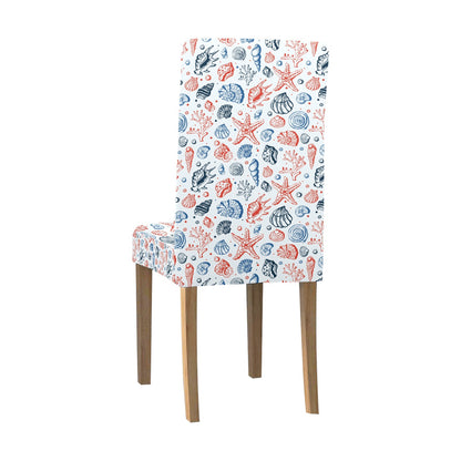 Seashell Print Design LKS307 Dining Chair Slipcover