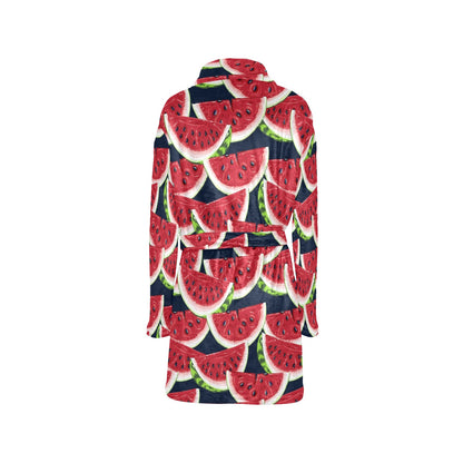 Watermelon Pattern Print Design WM011 Women's Fleece Robe