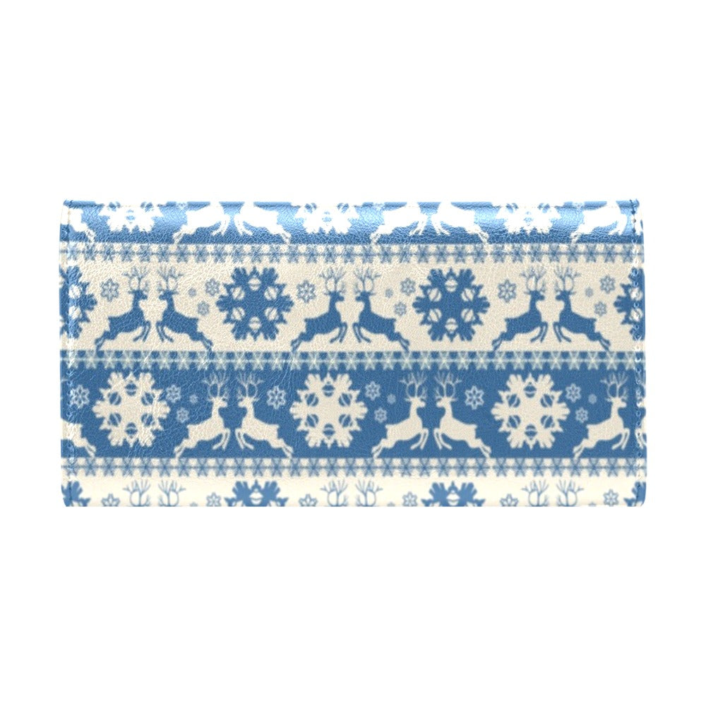 Reindeer Print Design LKS401 Women's Trifold Wallet