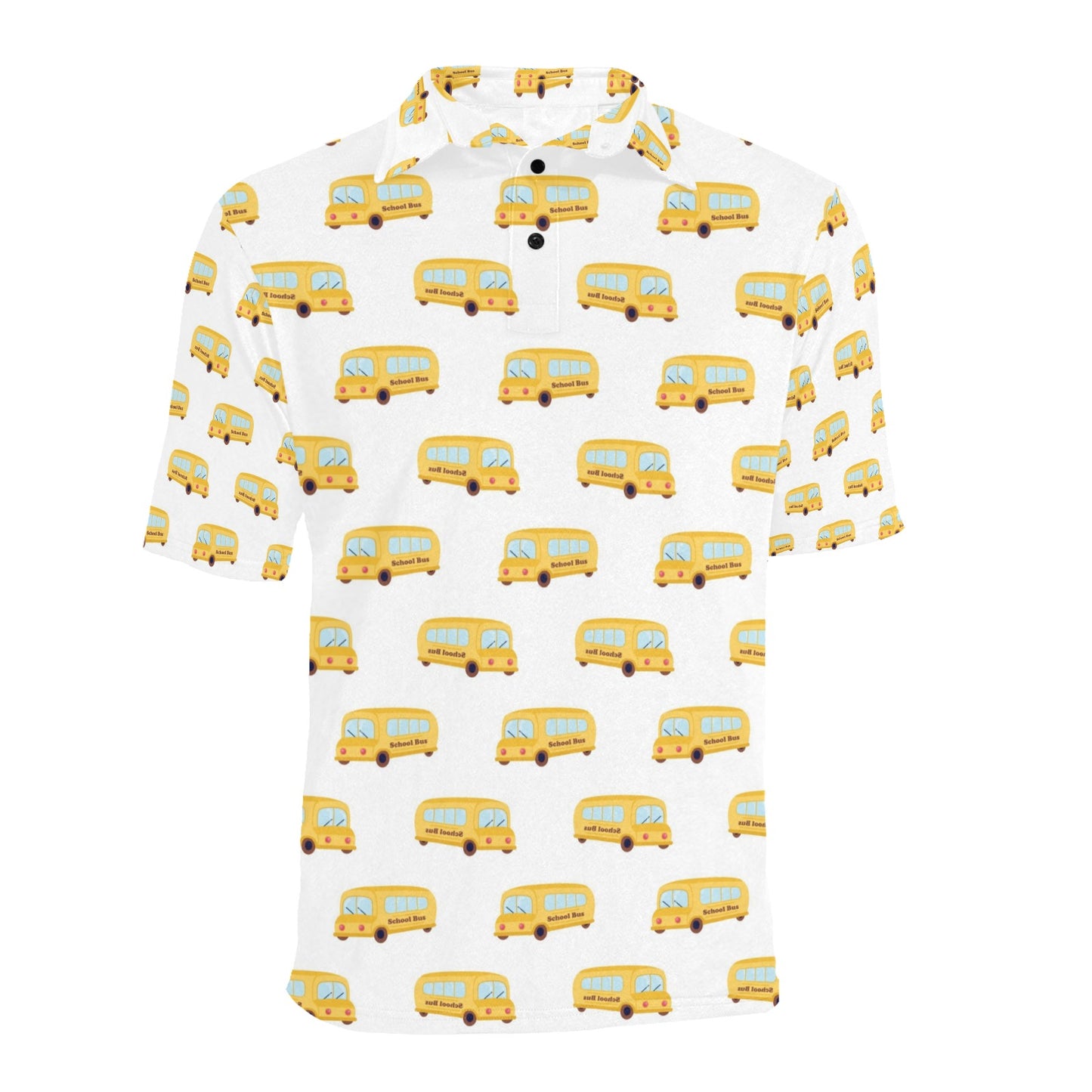 School Bus Print Design LKS306 Men Polo Shirt