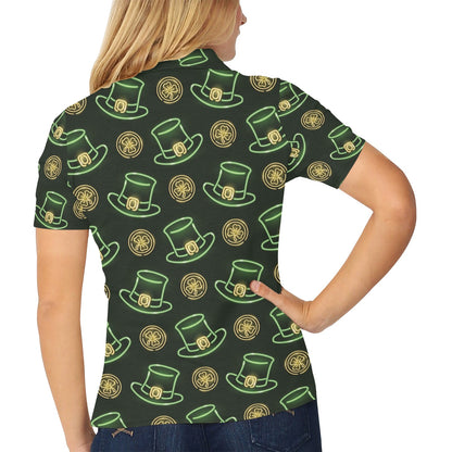 St Patricks Day Print Design LKS308 Women's Polo Shirt