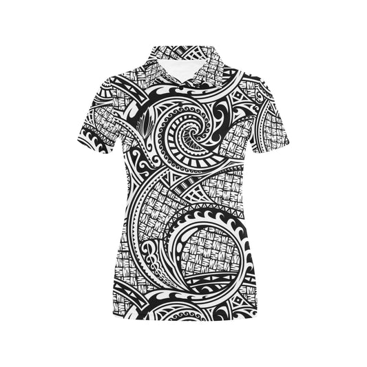 Polynesian Tribal Pattern Women's Polo Shirt