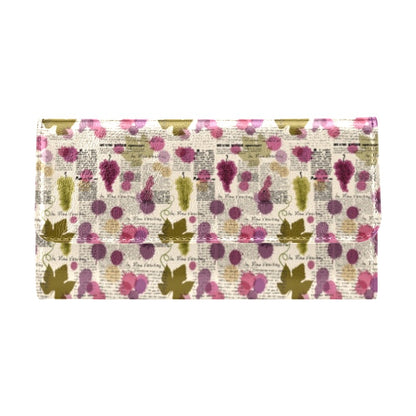 Wine Style Design Print Women's Trifold Wallet