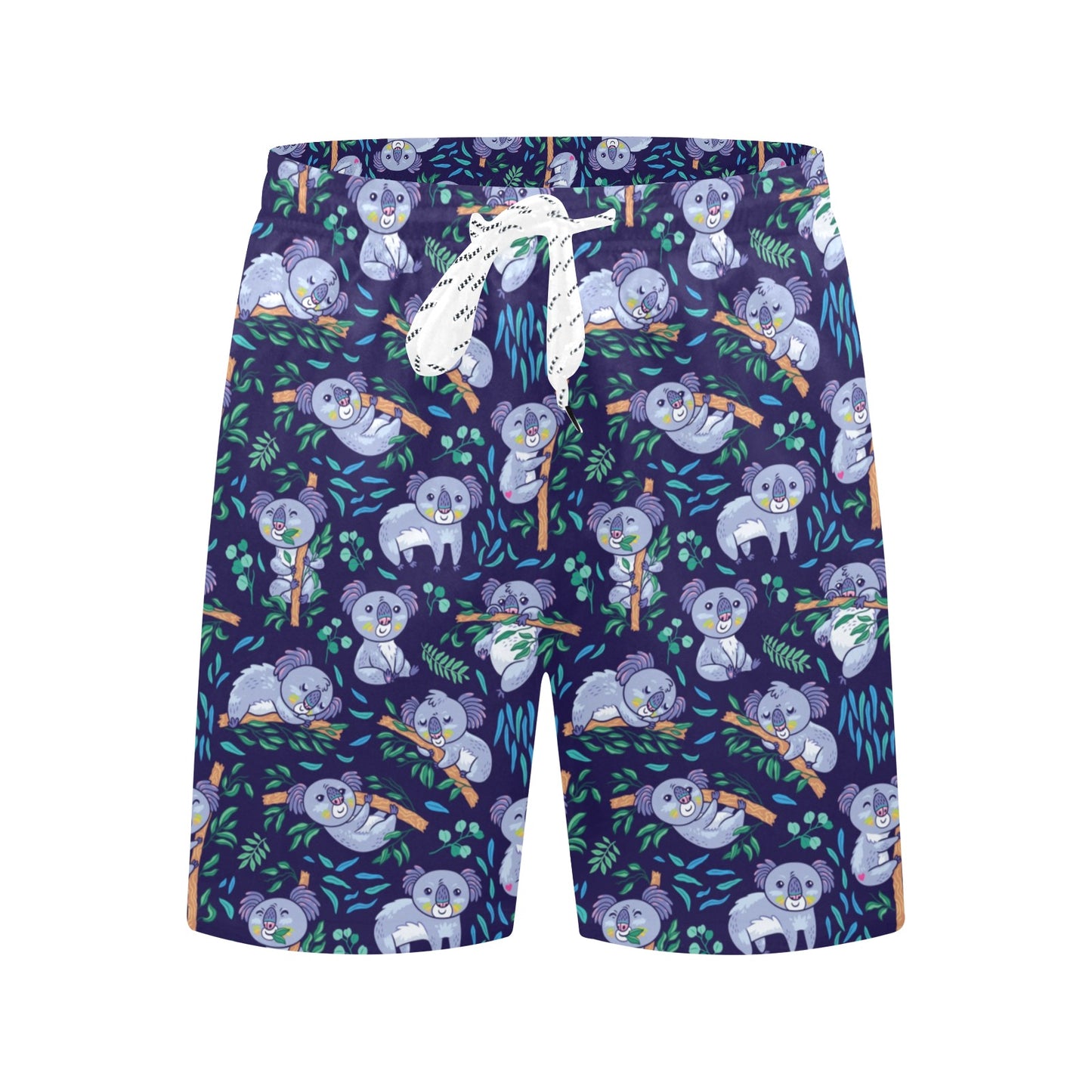 Koala Themed Design Print Men's Swim Trunks Beach Shorts