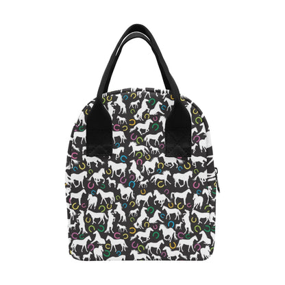 Horse Hoof Colorful Print Design LKS301 Insulated Lunch Bag