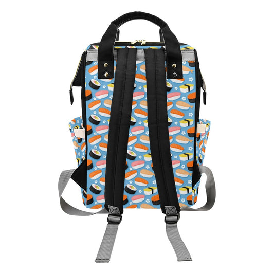 Sushi Print Design LKS304 Diaper Bag Backpack