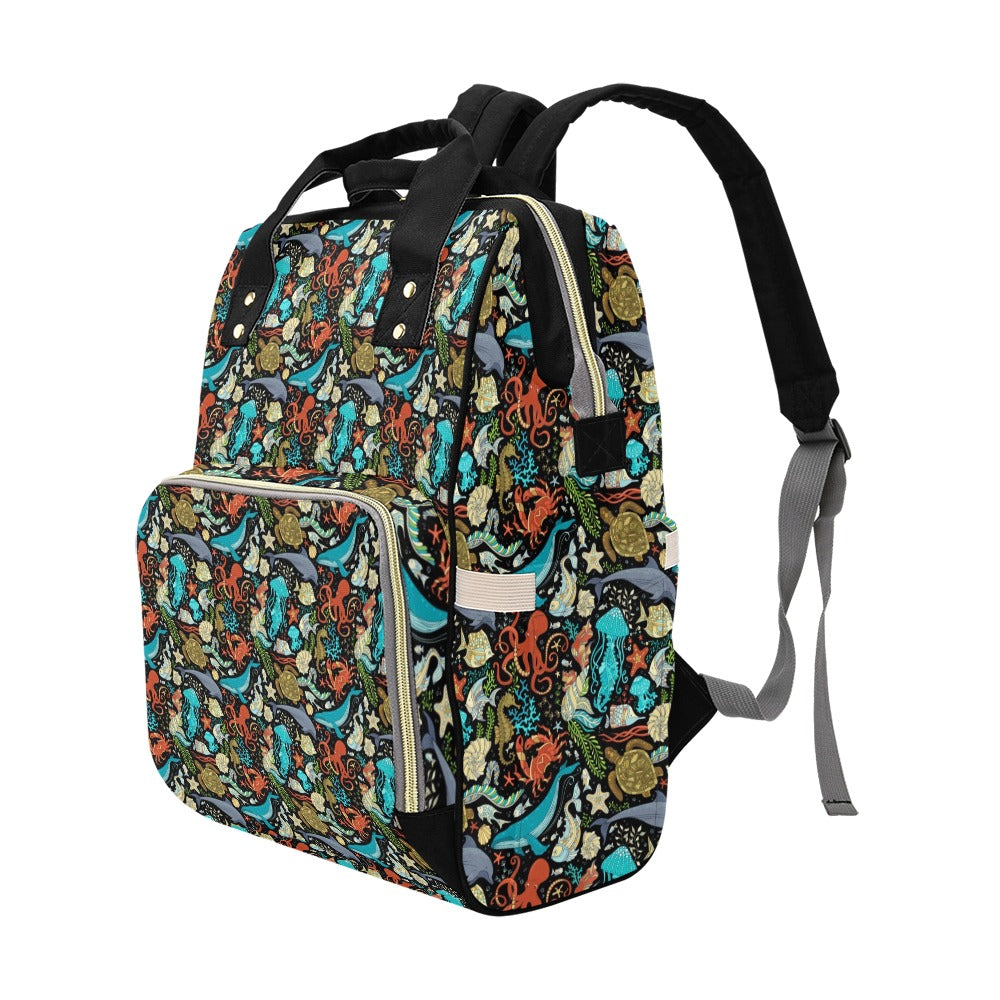 Underwater Animal Print Design LKS301 Diaper Bag Backpack
