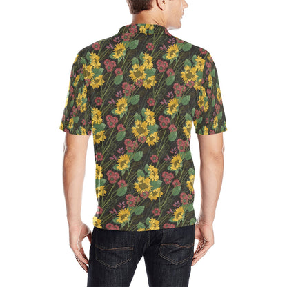 Sunflower Print Design LKS303 Men Polo Shirt