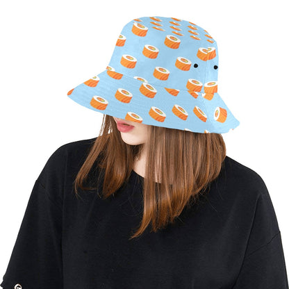 Salmon Sushi Print Design LKS307 Unisex Bucket Hat