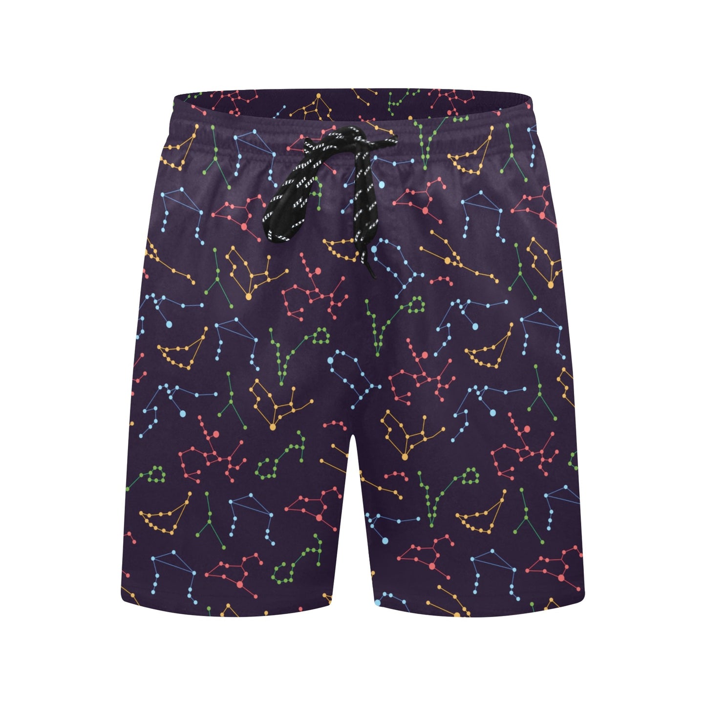 Zodiac Print Design LKS301 Men's Swim Trunks Beach Shorts