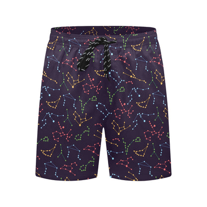 Zodiac Print Design LKS301 Men's Swim Trunks Beach Shorts