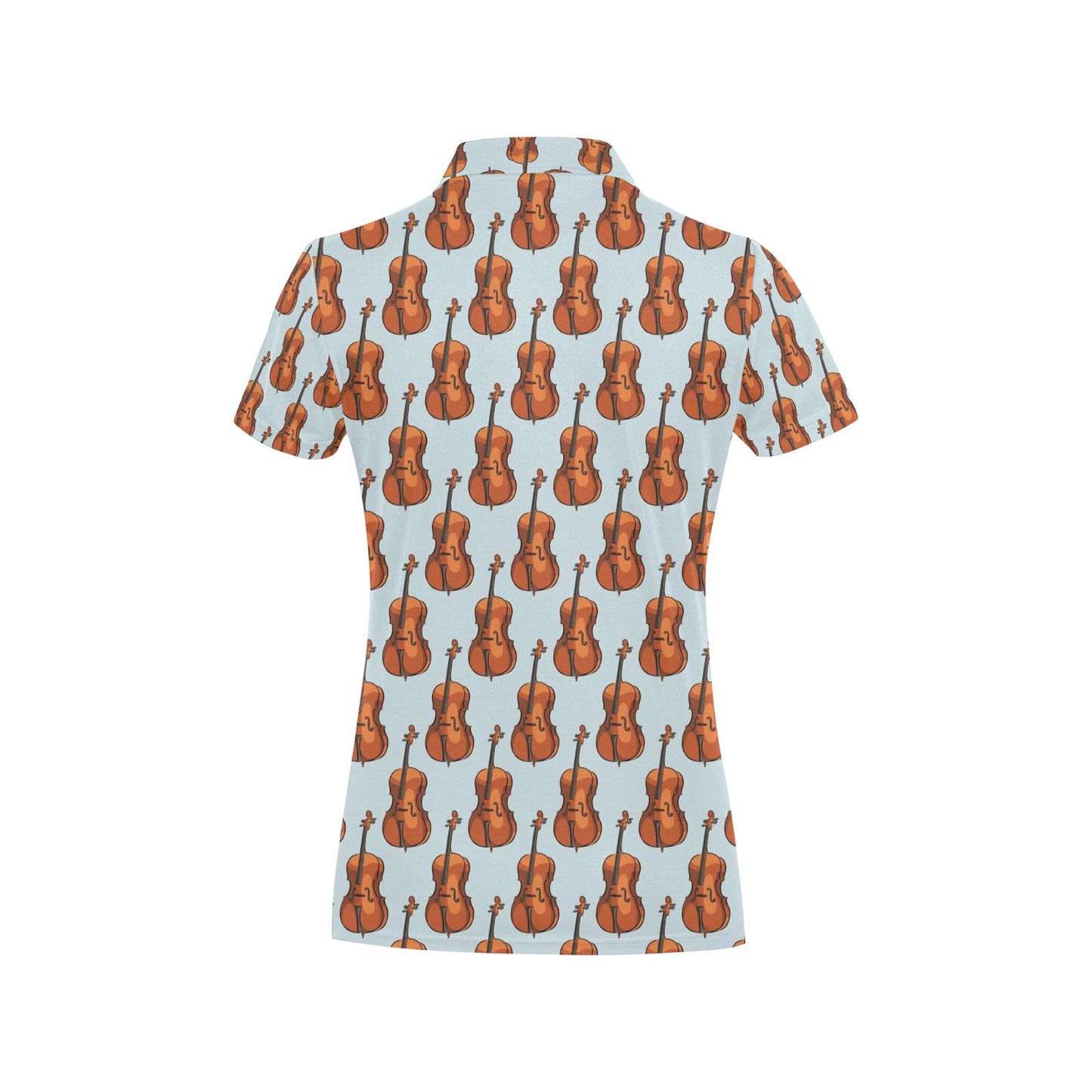 Violin Print Design LKS406 Women's Polo Shirt
