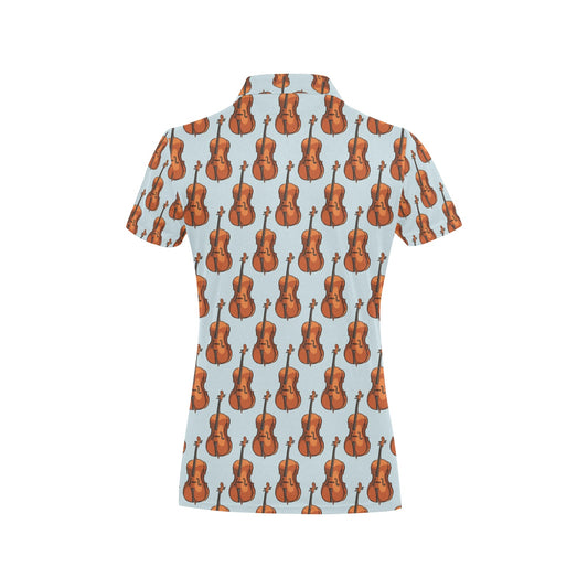 Violin Print Design LKS406 Women's Polo Shirt