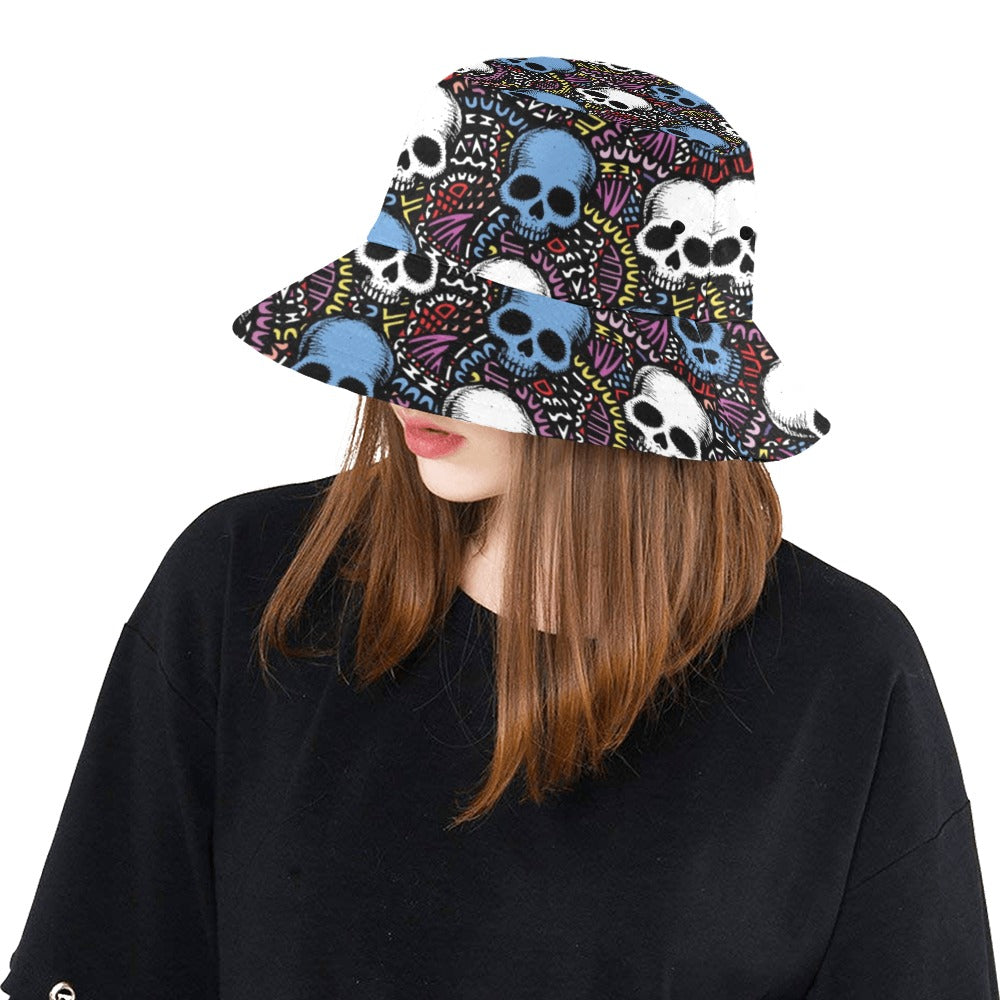 Skull Print Design LKS305 Unisex Bucket Hat