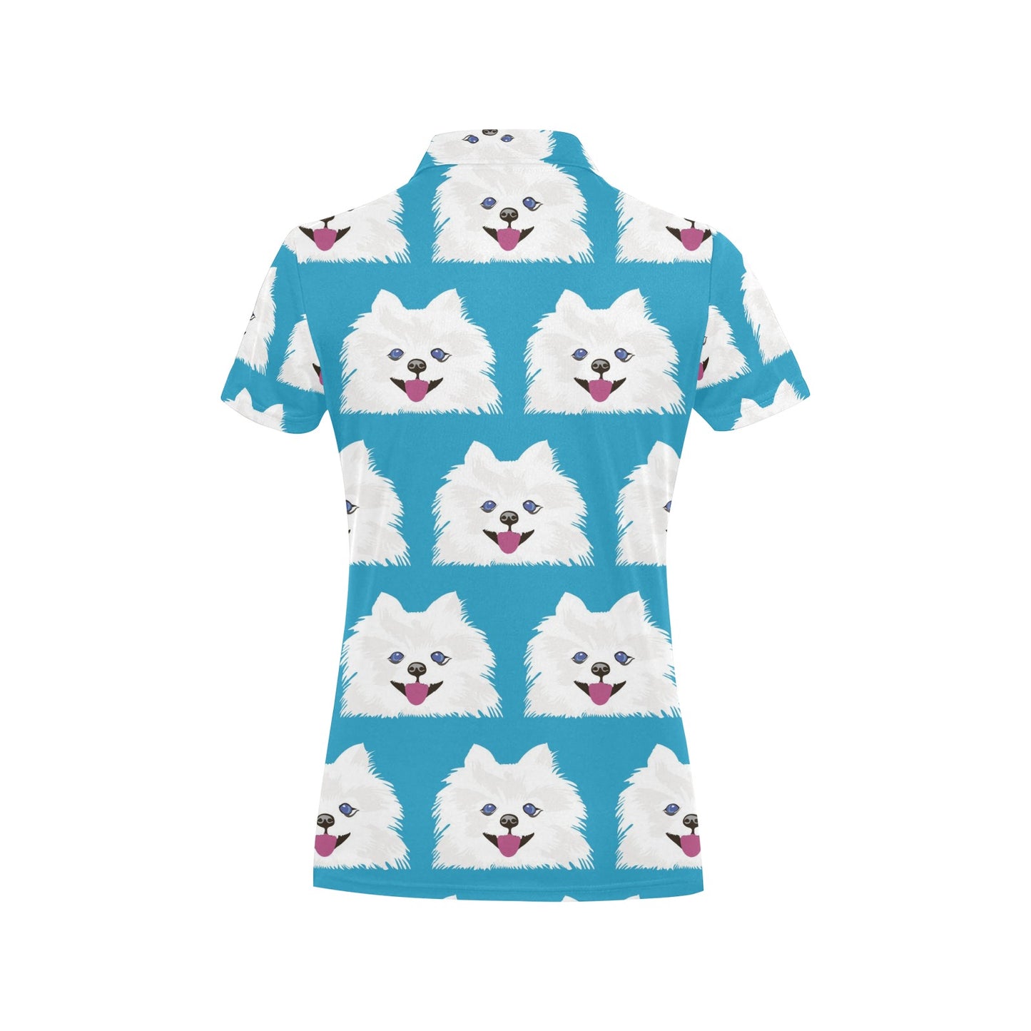 Pomeranians Pattern Print Design A05 Women's Polo Shirt