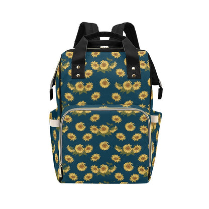 Sunflower Print Design LKS305 Diaper Bag Backpack