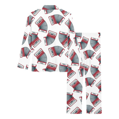 Accordion Pattern Print Design 03 Women's Long Pajama Set