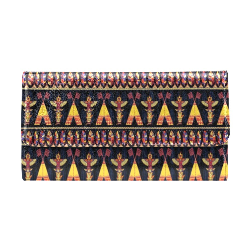 Totem Pole Design Women's Trifold Wallet