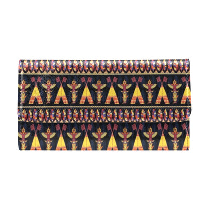 Totem Pole Design Women's Trifold Wallet