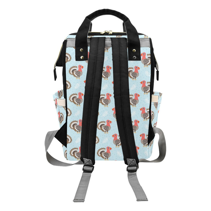 Turkey Print Design LKS403 Diaper Bag Backpack