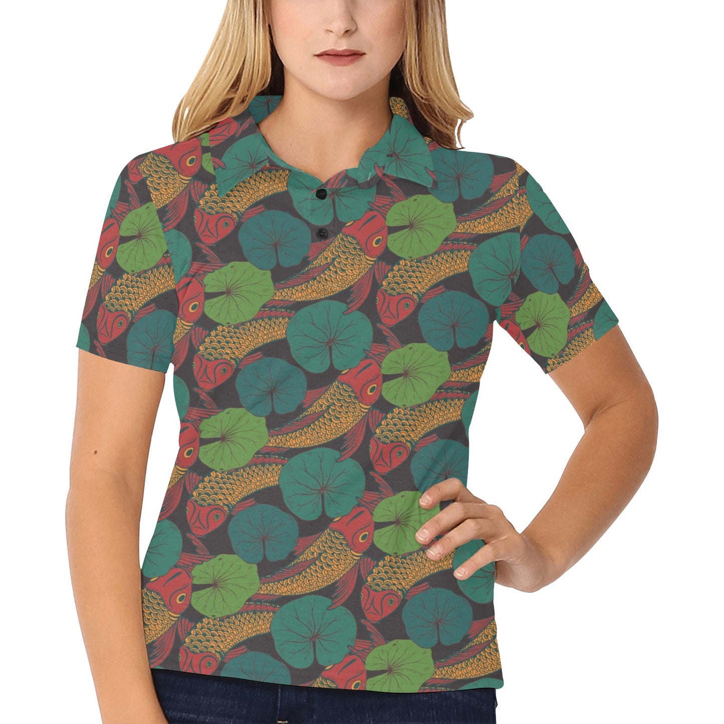 Koala Pattern Print Design 07 Women's Polo Shirt