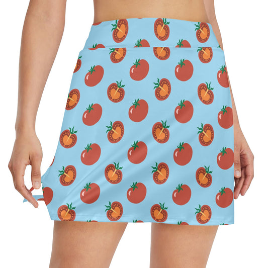 Tomato Print Design LKS304 17" Golf & Pickleball Skort with Pockets