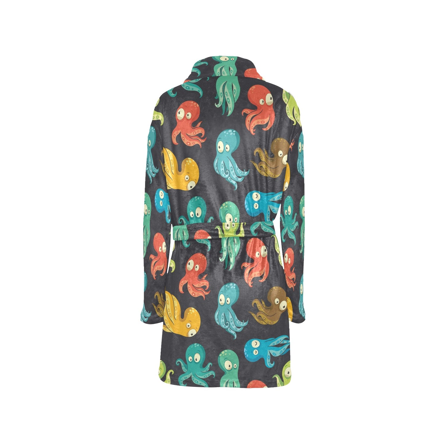 Octopus Pattern Print Design A01 Women's Fleece Robe