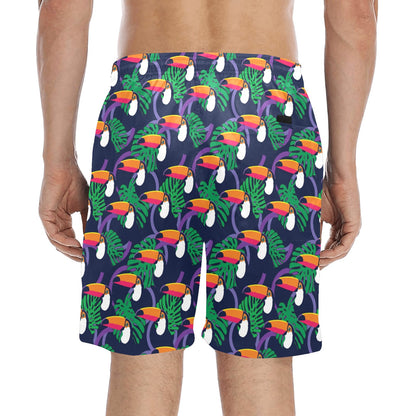 Toucan Print Design LKS302 Men's Swim Trunks Beach Shorts