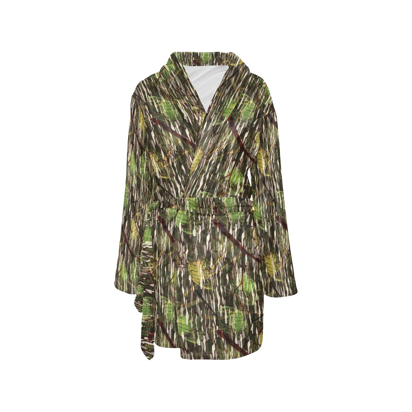 Camouflage Realtree Pattern Print Design 02 Women's Fleece Robe